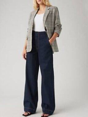 Levi's Ribcage Wide Leg Tailored Jeans 31x30 NWT - Slick Streets - Dark Wash